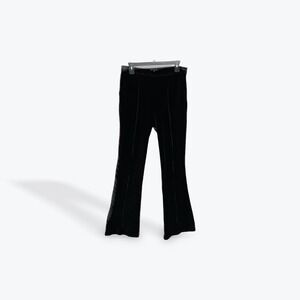 Hunter & Brown Black Velvet Corduroy Flare Leg Pants Women's‎ Size Medium